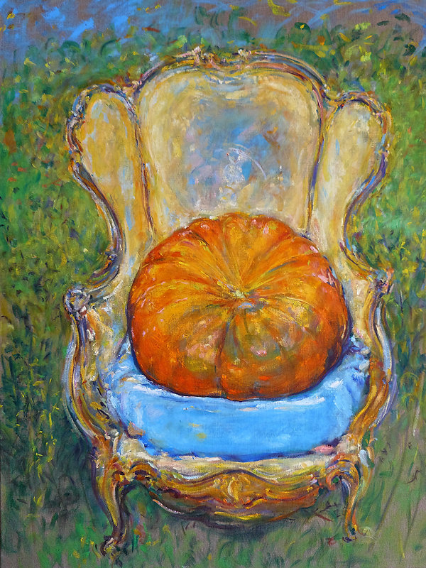 Pumpkin on Chair #3